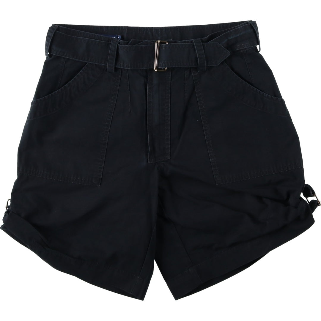 Ralph Lauren RALPH LAUREN SPORT Women's Half Pants/Shorts, Size XL (equivalent to W32) cotton black type Vintage Second Hand