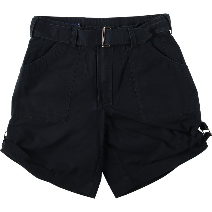 Ralph Lauren RALPH LAUREN SPORT Women's Half Pants/Shorts, Size XL (equivalent to W32) cotton black type Vintage Second Hand