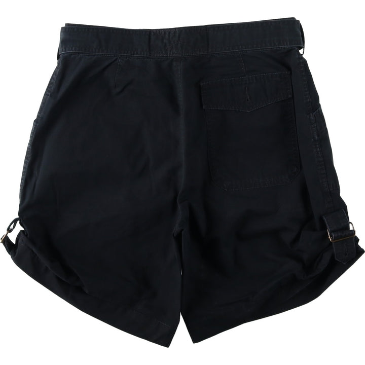 Ralph Lauren RALPH LAUREN SPORT Women's Half Pants/Shorts, Size XL (equivalent to W32) cotton black type Vintage Second Hand