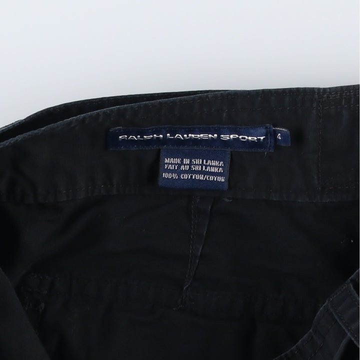 Ralph Lauren RALPH LAUREN SPORT Women's Half Pants/Shorts, Size XL (equivalent to W32) cotton black type Vintage Second Hand