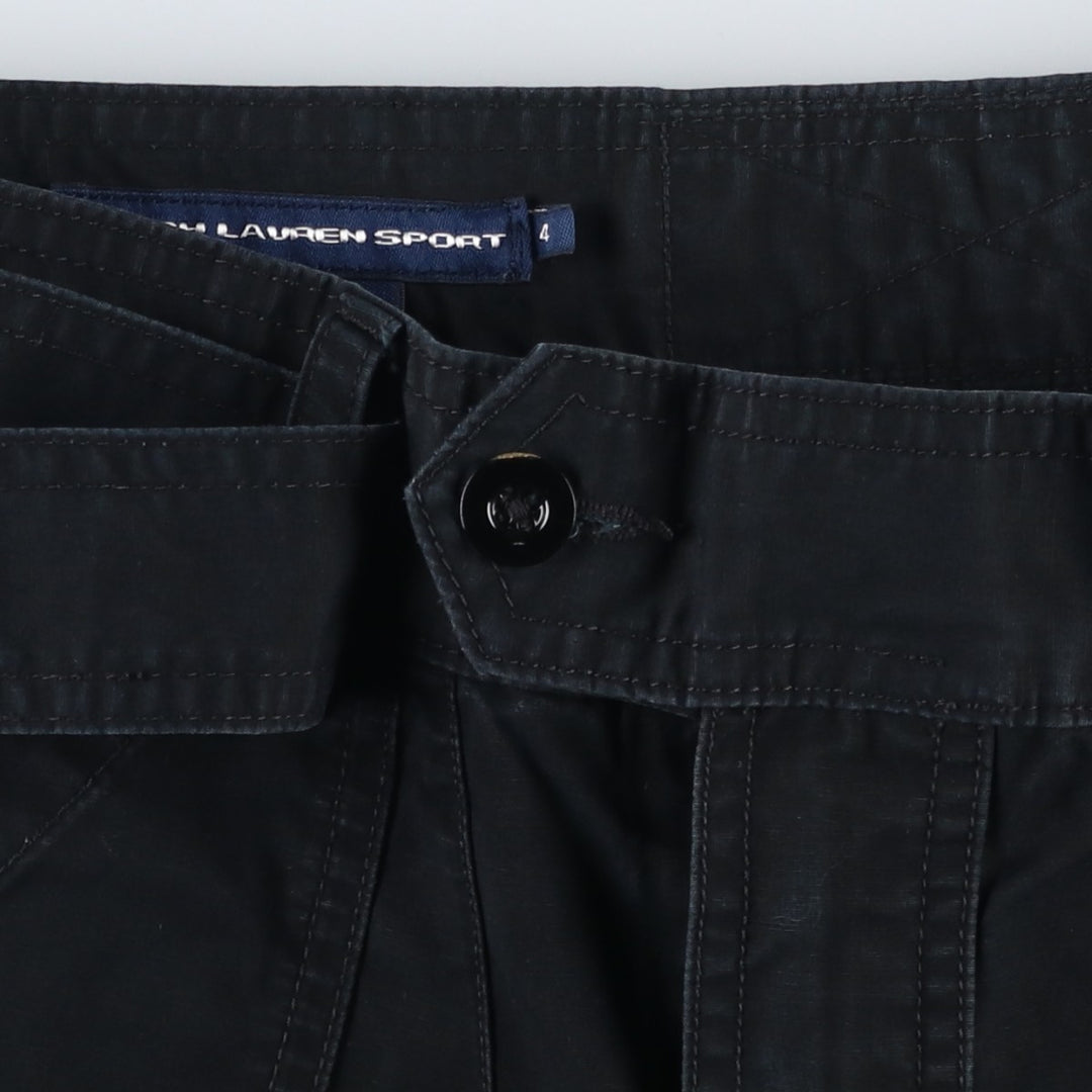 Ralph Lauren RALPH LAUREN SPORT Women's Half Pants/Shorts, Size XL (equivalent to W32) cotton black type Vintage Second Hand