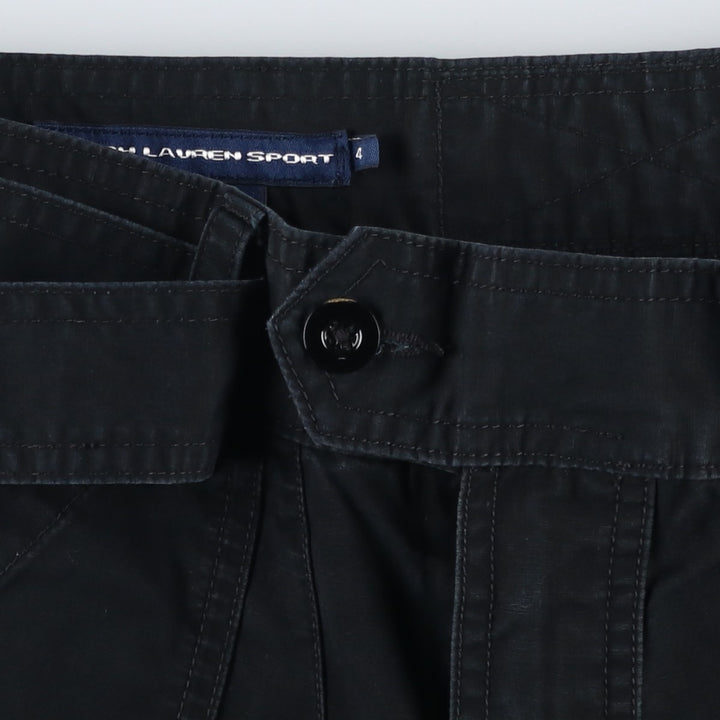 Ralph Lauren RALPH LAUREN SPORT Women's Half Pants/Shorts, Size XL (equivalent to W32) cotton black type Vintage Second Hand