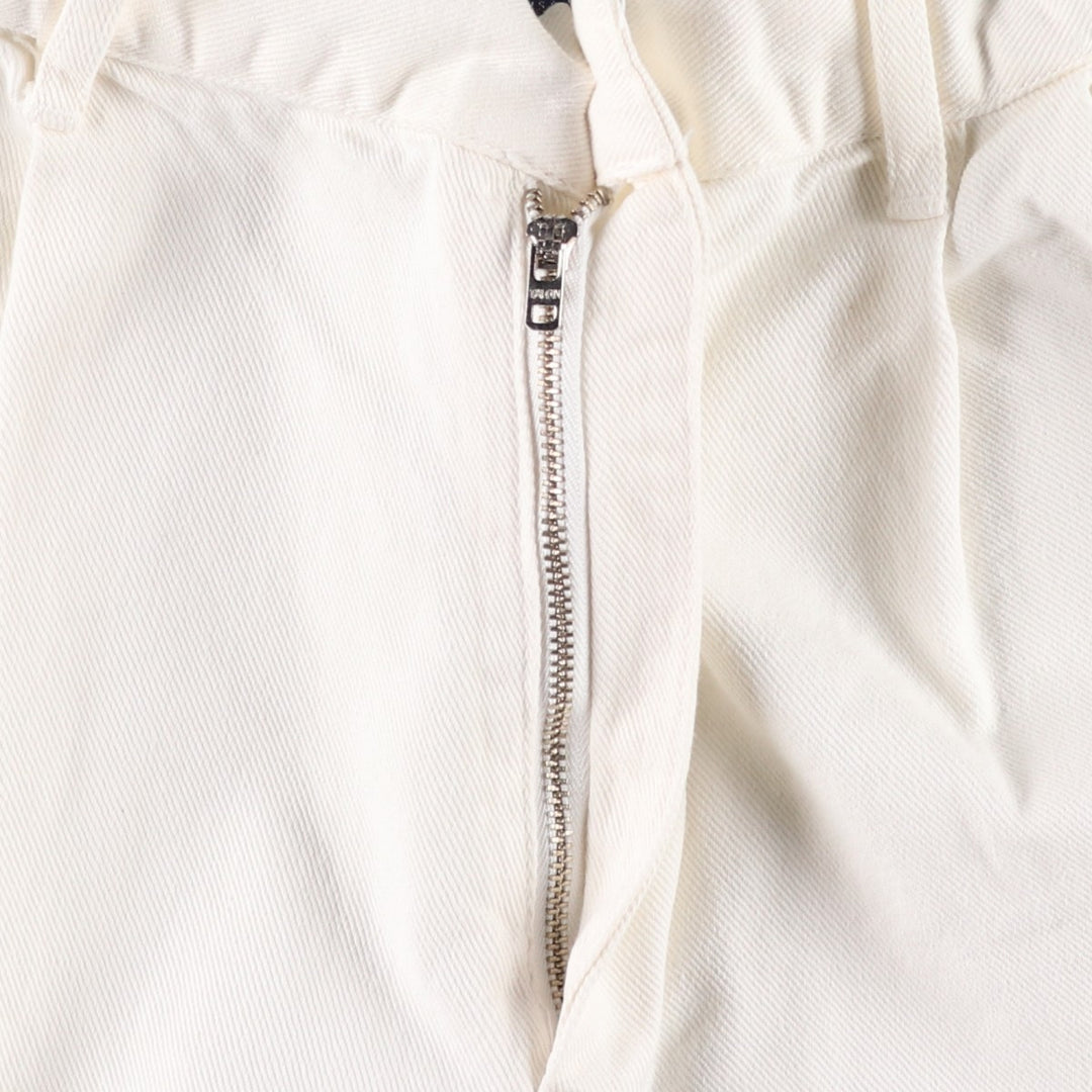 80s-90'S Ralph Lauren Two-Pleat Chino Shorts, Made in USA, Women's Size L (W30 equivalent), Vintage cotton white type Vintage Second Hand