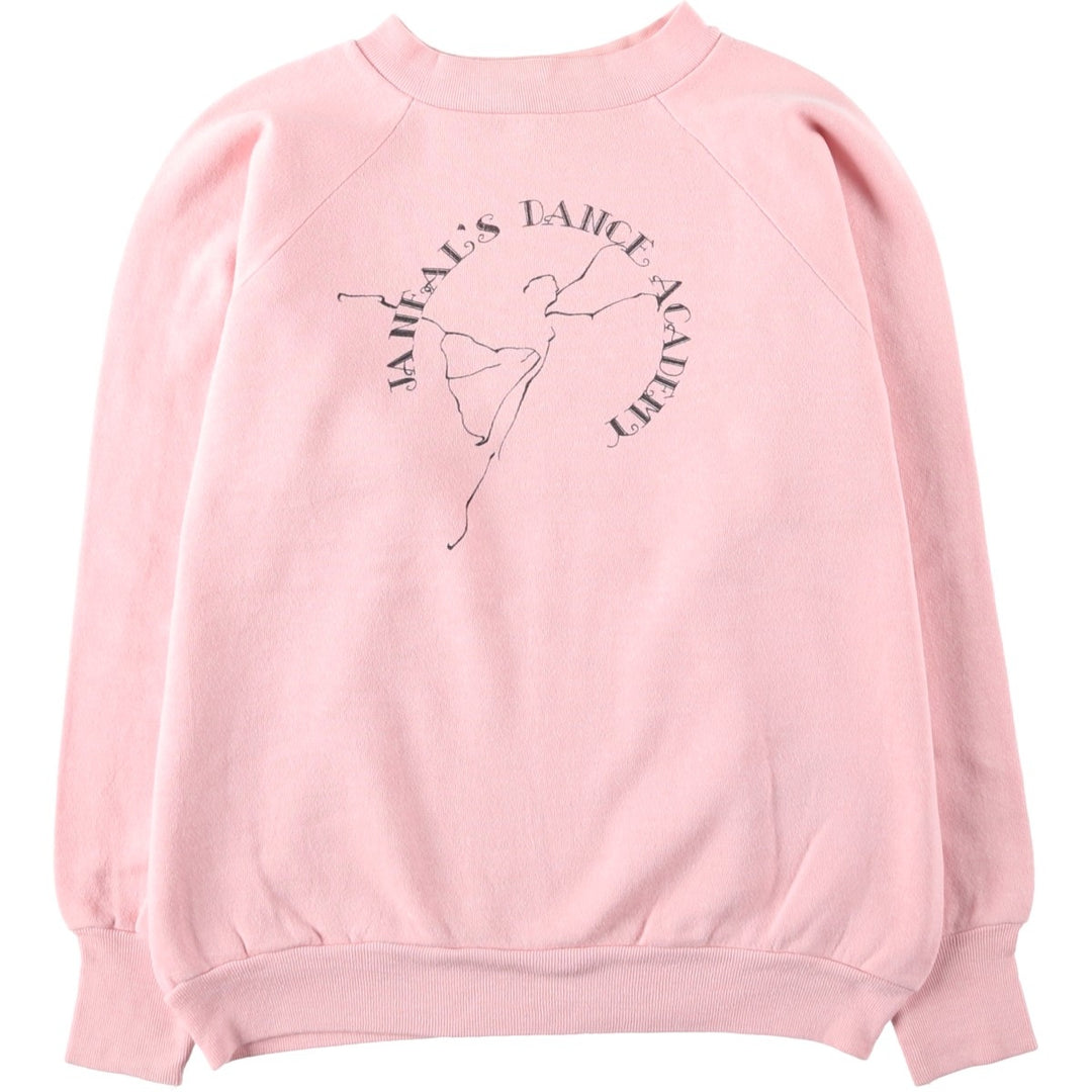 70s-80'S Healthknit Printed Sweatshirt, Women's Size M (approx.), Vintage cotton pink type Vintage Second Hand