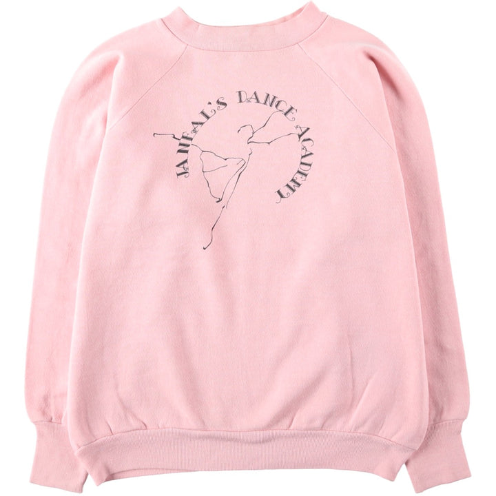 70s-80'S Healthknit Printed Sweatshirt, Women's Size M (approx.), Vintage cotton pink type Vintage Second Hand