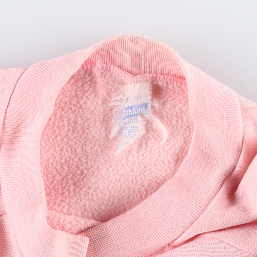 70s-80'S Healthknit Printed Sweatshirt, Women's Size M (approx.), Vintage cotton pink type Vintage Second Hand