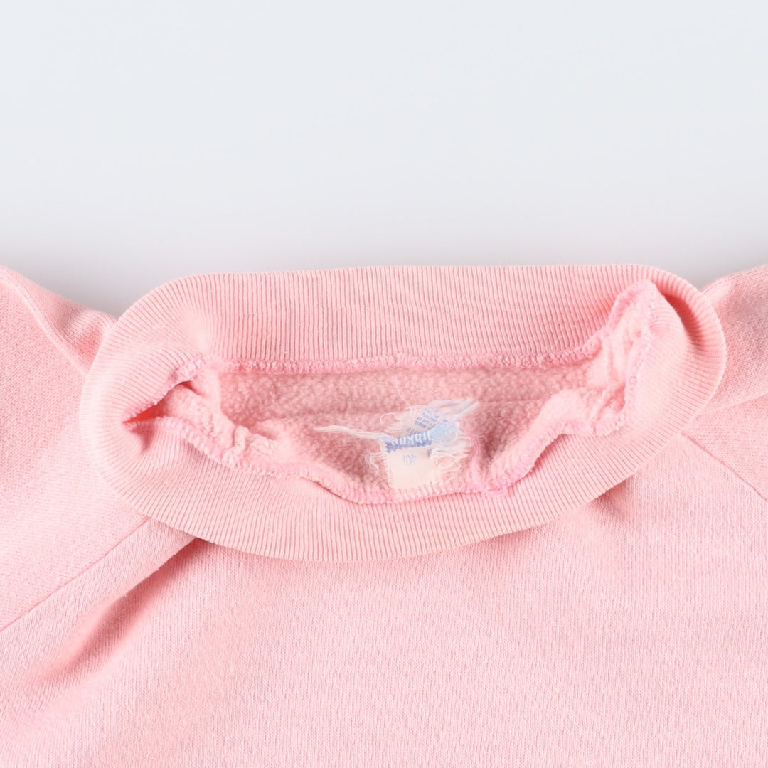 70s-80'S Healthknit Printed Sweatshirt, Women's Size M (approx.), Vintage cotton pink type Vintage Second Hand