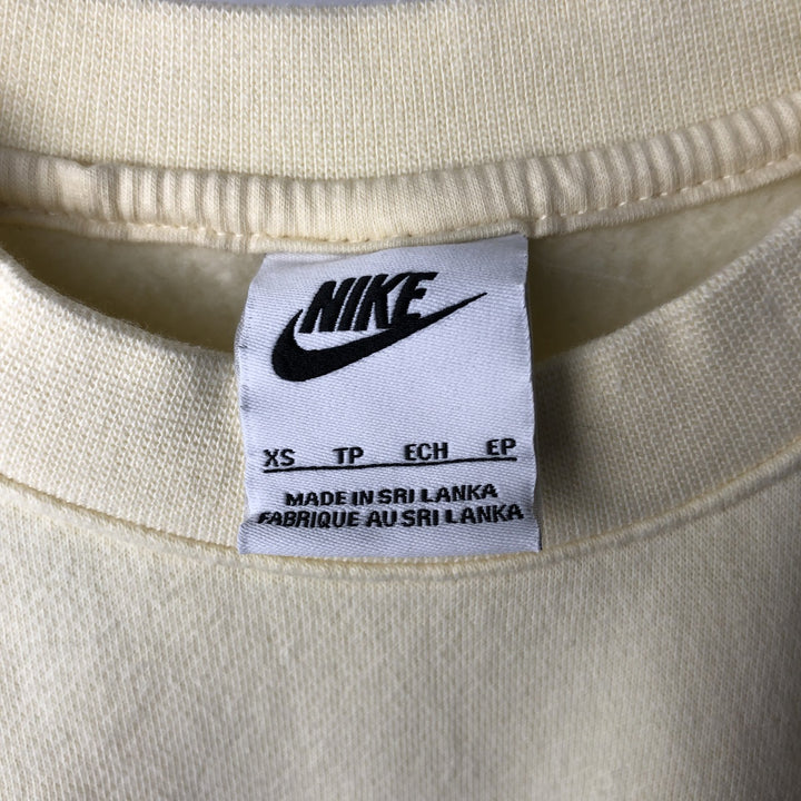 Nike One Point Logo Sweatshirt Trainer Men's XS cotton lemon yellow Vintage Second Hand