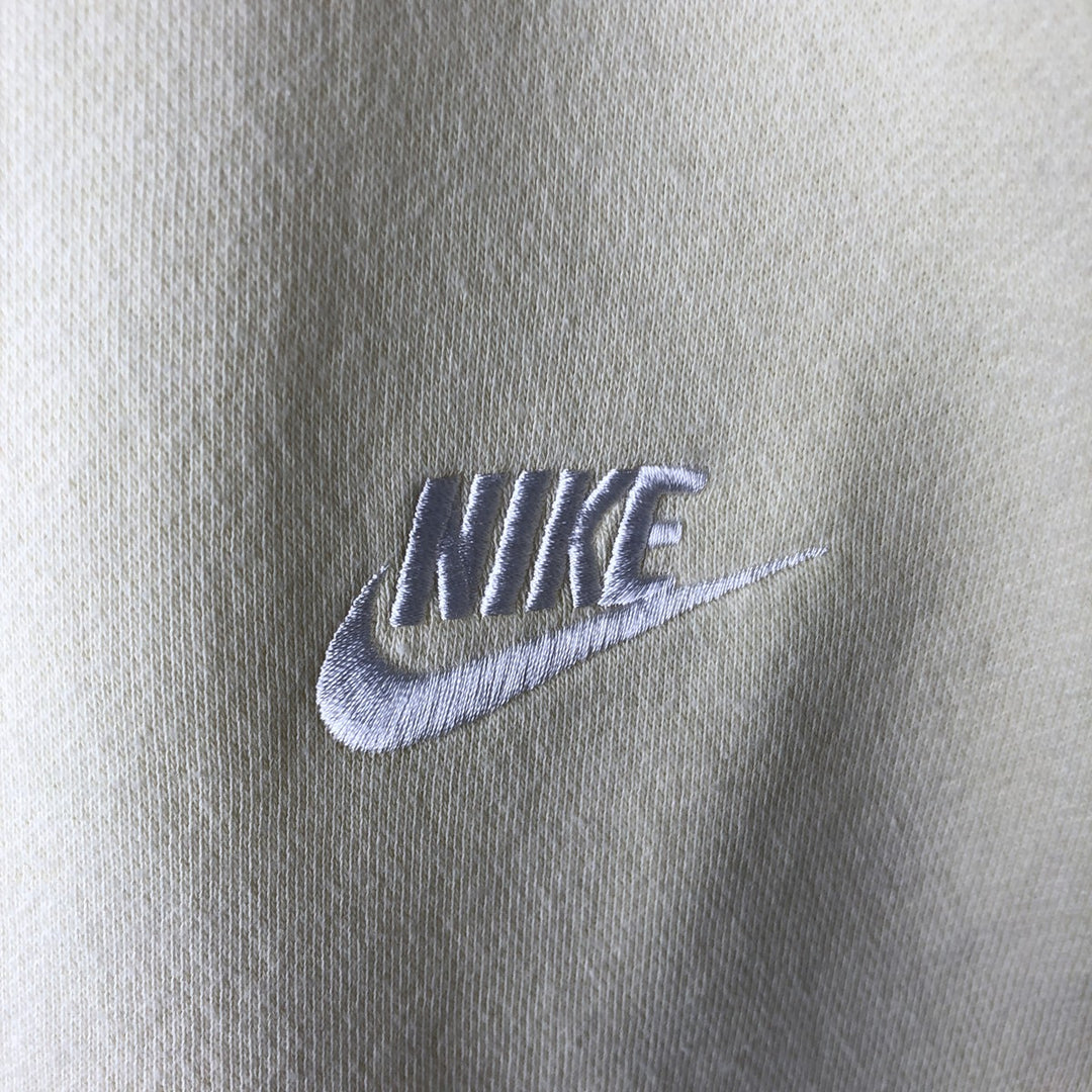Nike One Point Logo Sweatshirt Trainer Men's XS cotton lemon yellow Vintage Second Hand