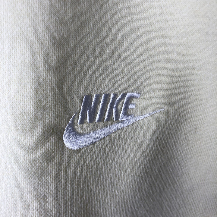 Nike One Point Logo Sweatshirt Trainer Men's XS cotton lemon yellow Vintage Second Hand