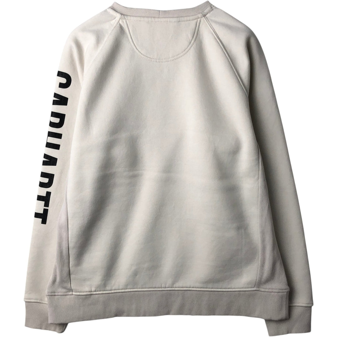 Carhartt Relaxed Fit Logo Sweatshirt (Women's Size XL) cotton ivory Vintage Second Hand