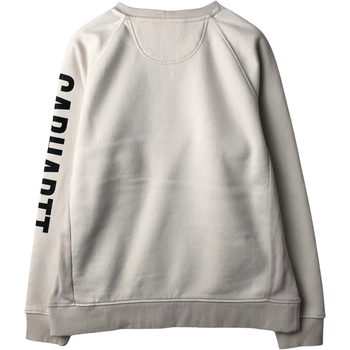 Carhartt Relaxed Fit Logo Sweatshirt (Women's Size XL) cotton ivory Vintage Second Hand