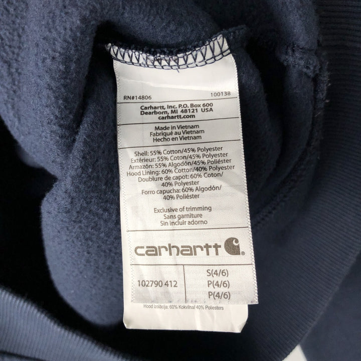 Carhartt Relaxed Fit Sweatshirt Pullover Hoodie, Women's Size S (approx.) cotton navy blue type Vintage Second Hand