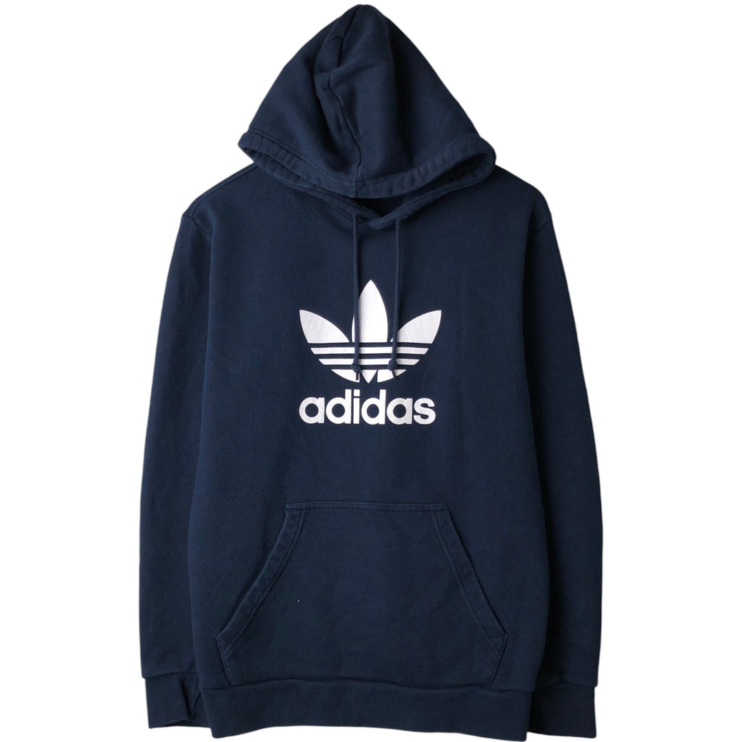 Adidas ORIGINALS sweatshirt pullover hoodie, women's size M (approx.) cotton navy blue type Vintage Second Hand