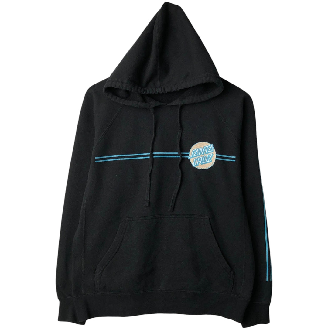 Santa Cruz SANTA CRUZ Back Logo Sweat Pullover Hoodie, Women's Size L (approx.) unclear black type Vintage Second Hand