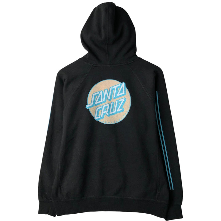 Santa Cruz SANTA CRUZ Back Logo Sweat Pullover Hoodie, Women's Size L (approx.) unclear black type Vintage Second Hand