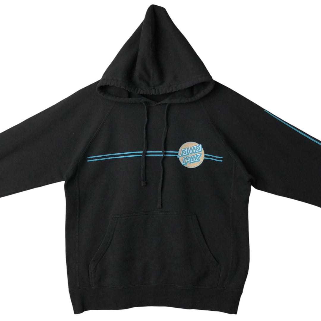 Santa Cruz SANTA CRUZ Back Logo Sweat Pullover Hoodie, Women's Size L (approx.) unclear black type Vintage Second Hand