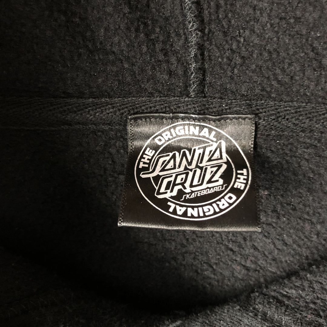 Santa Cruz SANTA CRUZ Back Logo Sweat Pullover Hoodie, Women's Size L (approx.) unclear black type Vintage Second Hand