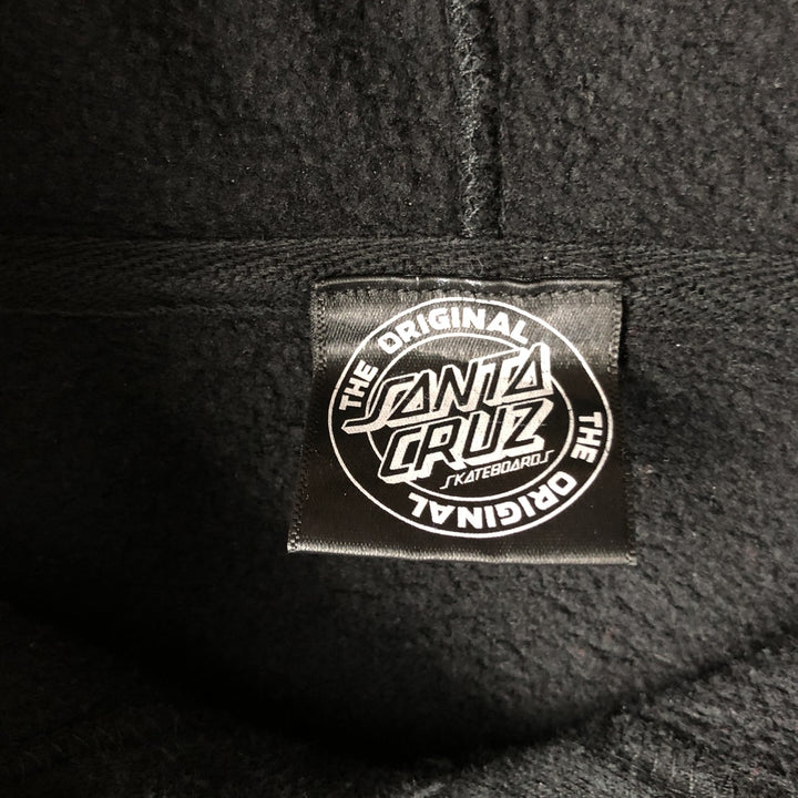 Santa Cruz SANTA CRUZ Back Logo Sweat Pullover Hoodie, Women's Size L (approx.) unclear black type Vintage Second Hand