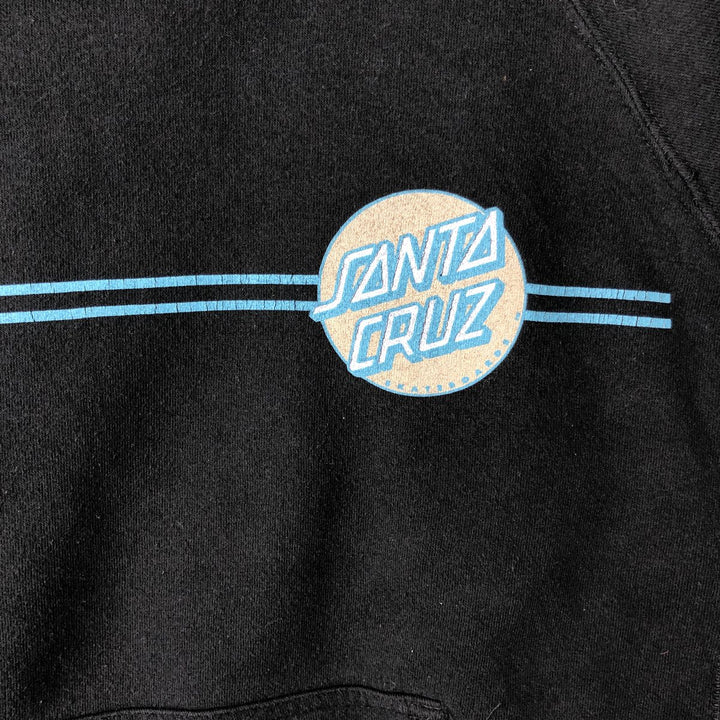 Santa Cruz SANTA CRUZ Back Logo Sweat Pullover Hoodie, Women's Size L (approx.) unclear black type Vintage Second Hand