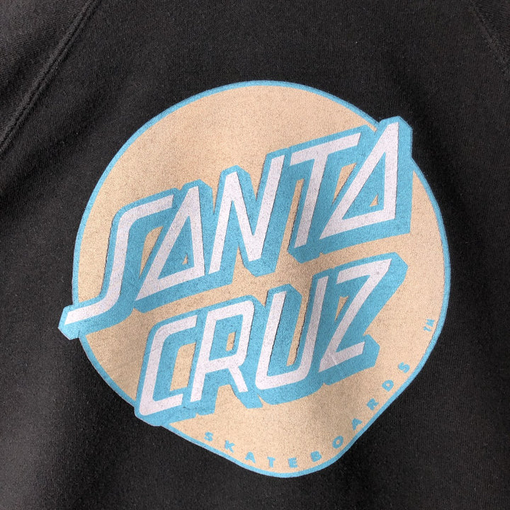 Santa Cruz SANTA CRUZ Back Logo Sweat Pullover Hoodie, Women's Size L (approx.) unclear black type Vintage Second Hand
