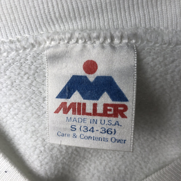 90s~ MILLER COLLIE Collie Dog Print Animal Sweatshirt, Made in USA, Women's Size S (approx.), Vintage cotton white type Vintage Second Hand