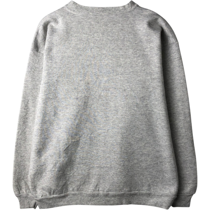 90'S Cotton Grove Animal Sweatshirt with Dog and Cat Pattern, Made in USA, Women's Size L (Equivalent), Vintage cotton gray type Vintage Second Hand