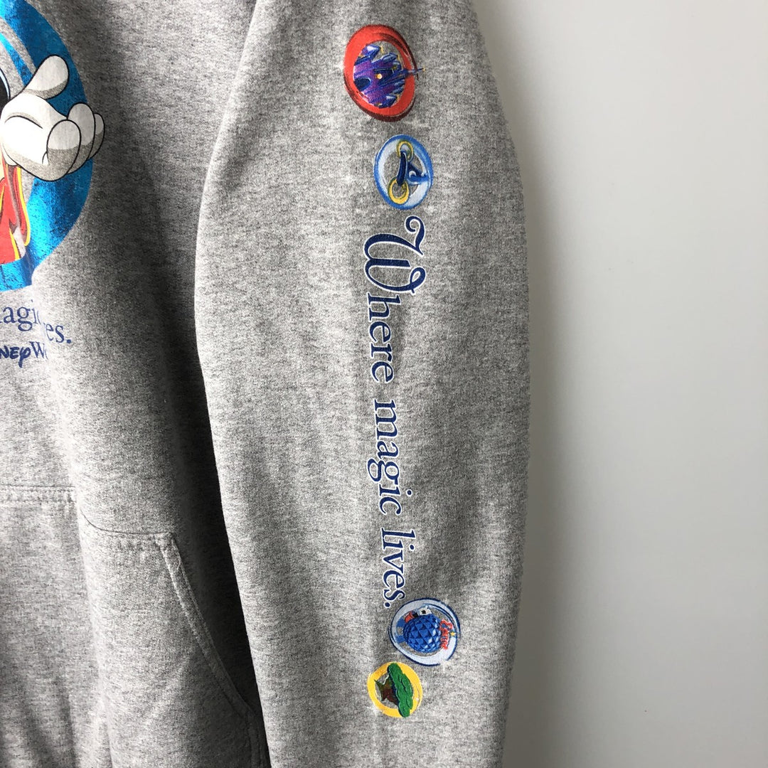 90'S Disney Mickey Mouse Character Sweatshirt Pullover Hoodie, Women's Size XL (Equivalent), Vintage unclear gray type Vintage Second Hand