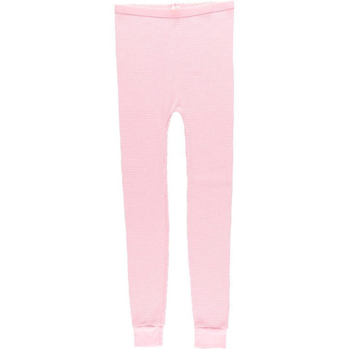 JCPenney Waffle Thermal Leggings Pants (Women's Size L) cotton pink type Vintage Second Hand