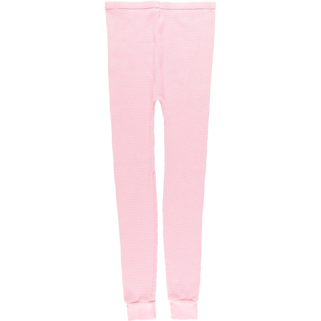 JCPenney Waffle Thermal Leggings Pants (Women's Size L) cotton pink type Vintage Second Hand