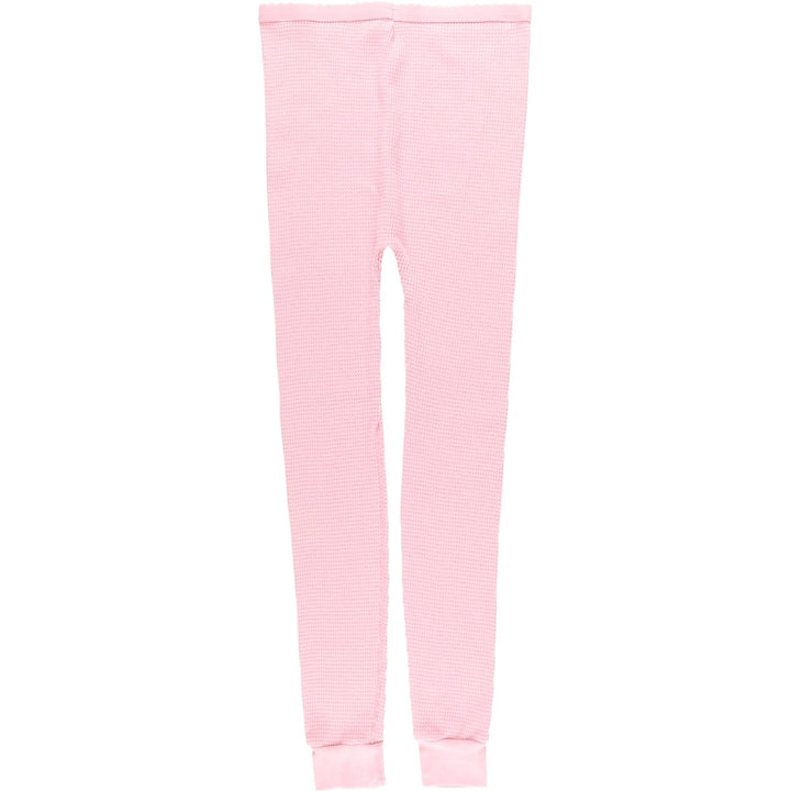 JCPenney Waffle Thermal Leggings Pants (Women's Size L) cotton pink type Vintage Second Hand