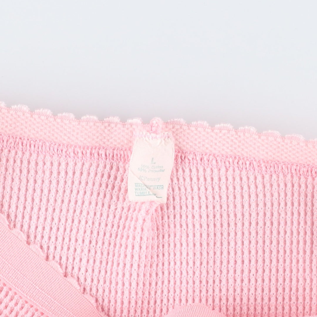 JCPenney Waffle Thermal Leggings Pants (Women's Size L) cotton pink type Vintage Second Hand