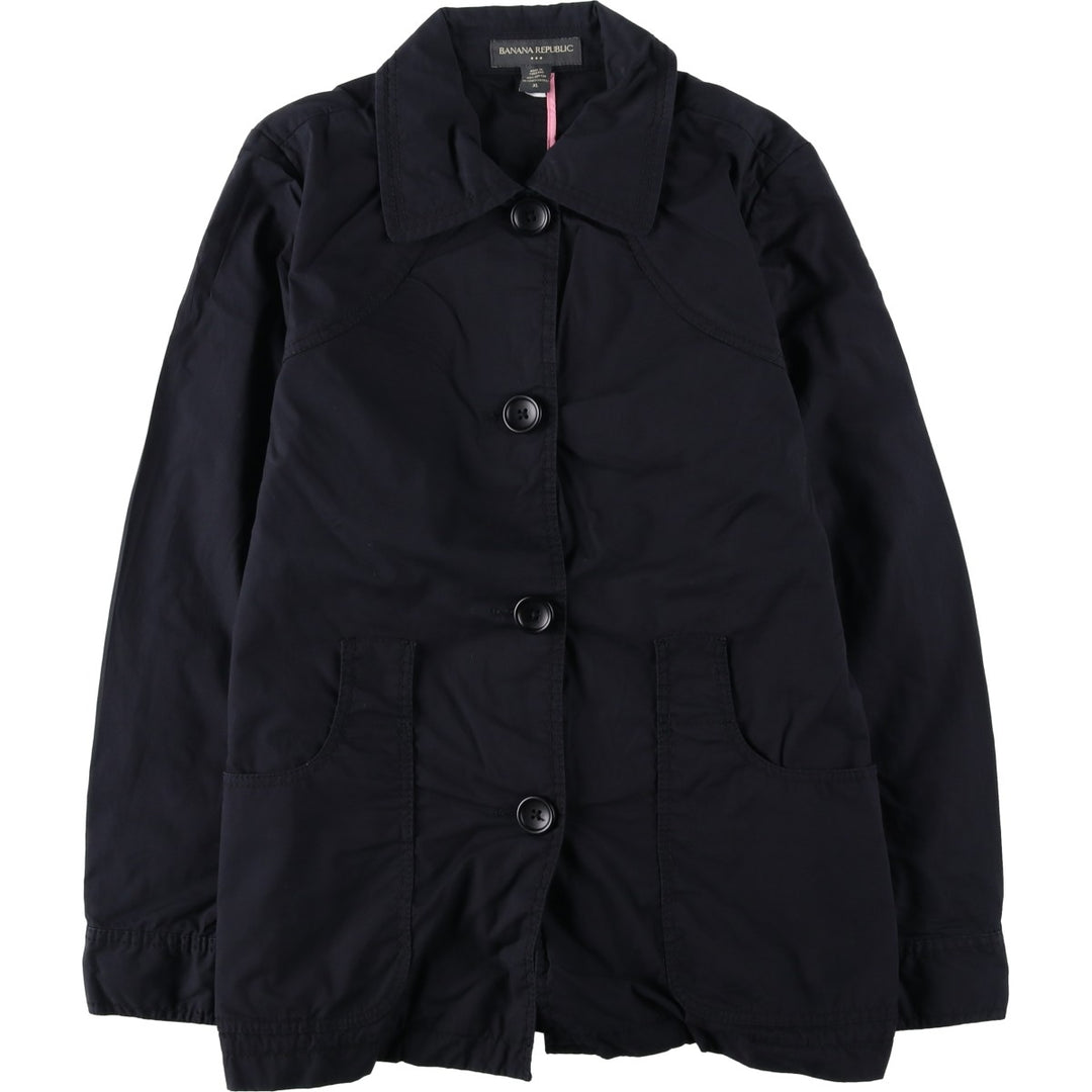 2000'S Banana Republic Hunting Jacket, Women's Size XL (approx.) cotton black type Vintage Second Hand