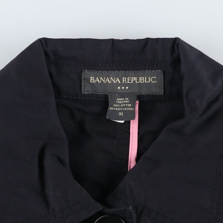 2000'S Banana Republic Hunting Jacket, Women's Size XL (approx.) cotton black type Vintage Second Hand