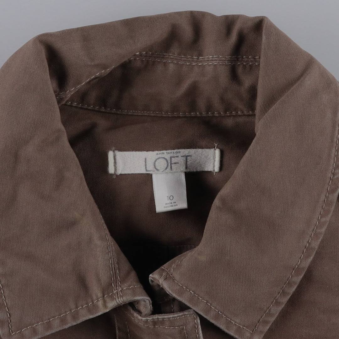 LOFT Sampling Military Jacket, Women's Size L (approx.) cotton gray type Vintage Second Hand