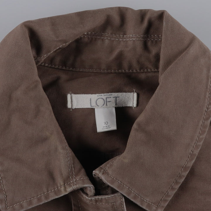 LOFT Sampling Military Jacket, Women's Size L (approx.) cotton gray type Vintage Second Hand