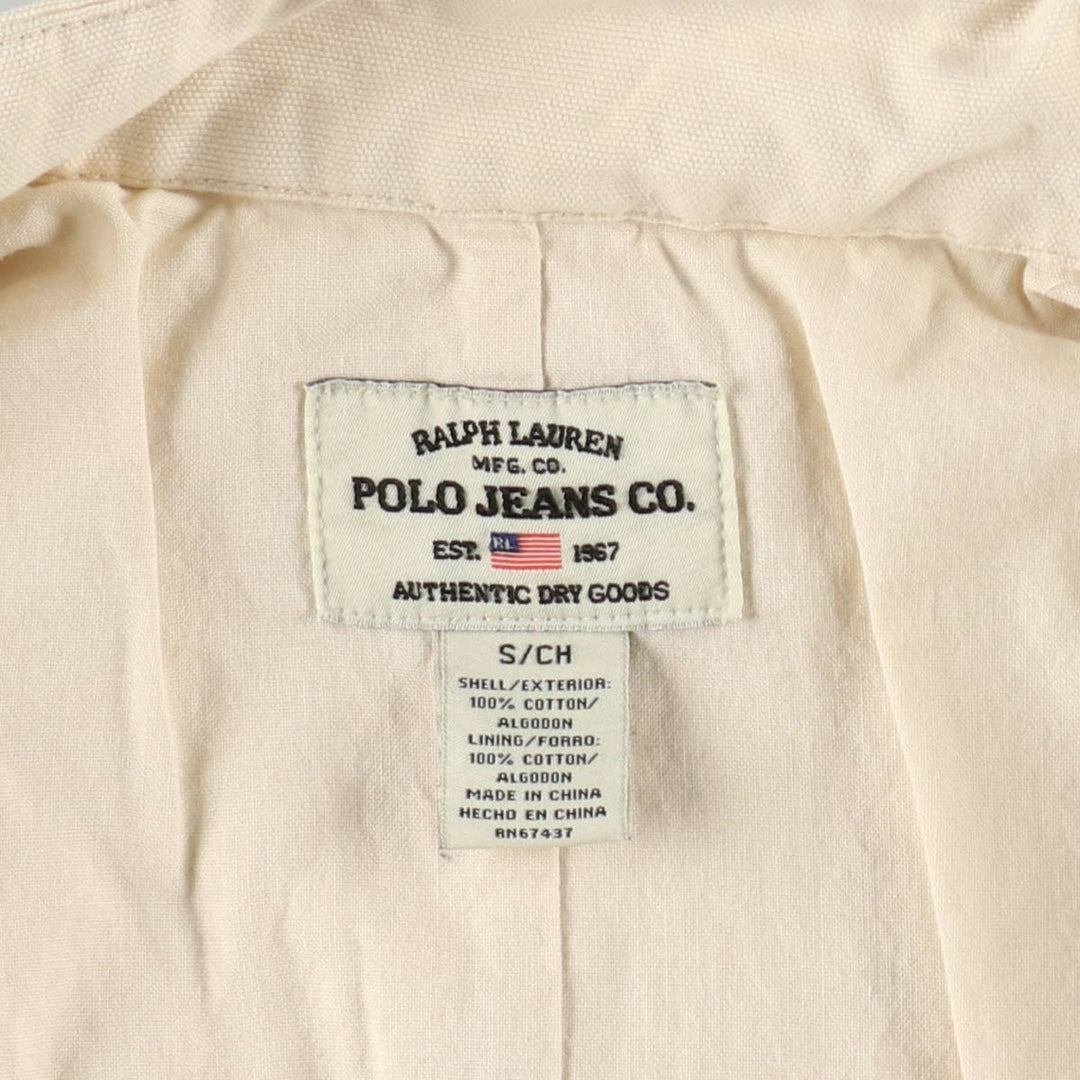 Ralph Lauren POLO JEANS COMPANY Cotton Jacket, Women's Size S (approx.) cotton ivory Vintage Second Hand