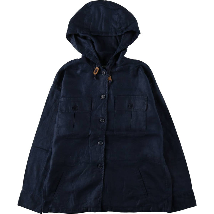 Ralph Lauren linen hoodie, women's size M (approx.) linen navy blue type Vintage Second Hand