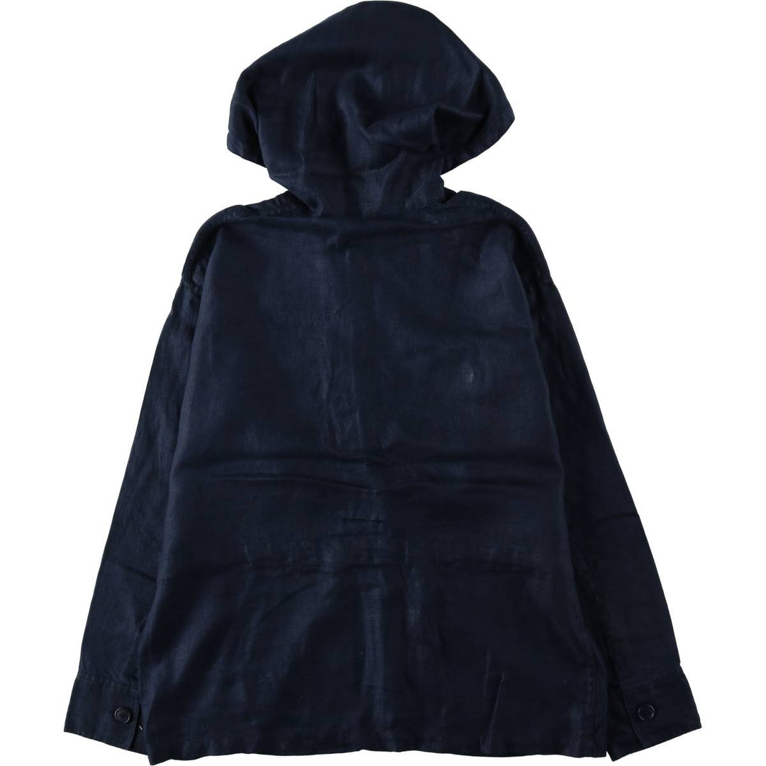 Ralph Lauren linen hoodie, women's size M (approx.) linen navy blue type Vintage Second Hand