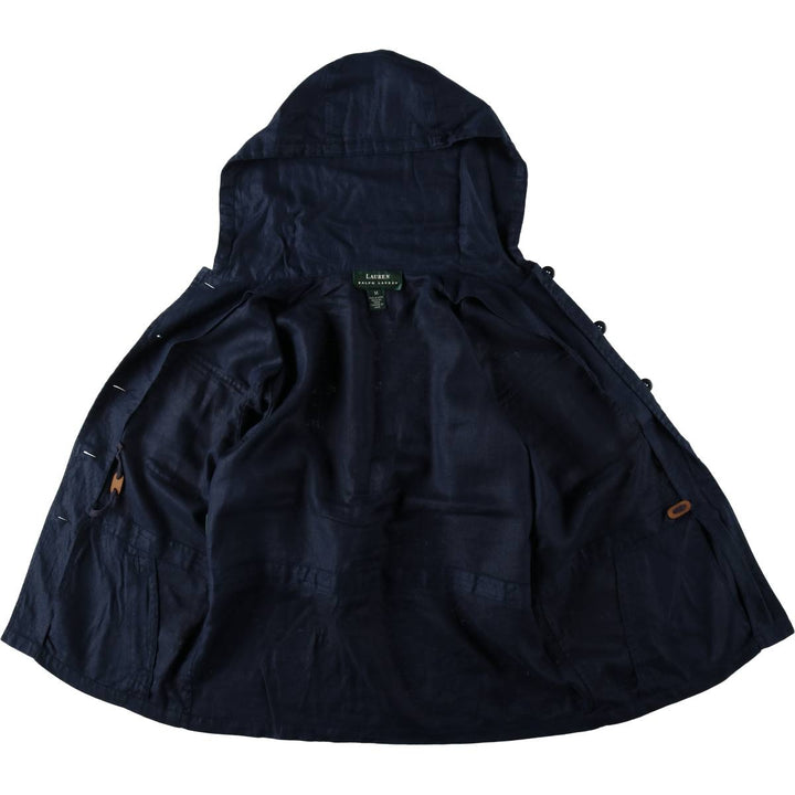 Ralph Lauren linen hoodie, women's size M (approx.) linen navy blue type Vintage Second Hand
