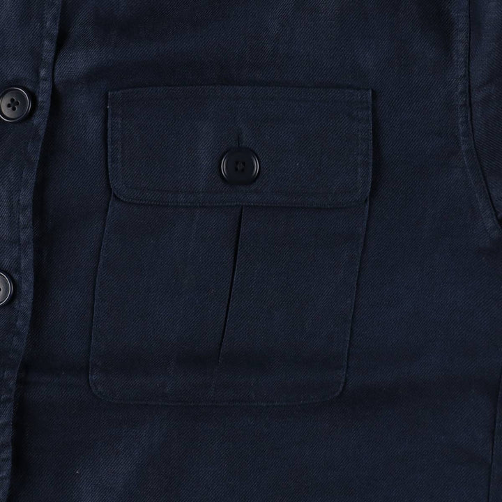 Ralph Lauren linen hoodie, women's size M (approx.) linen navy blue type Vintage Second Hand
