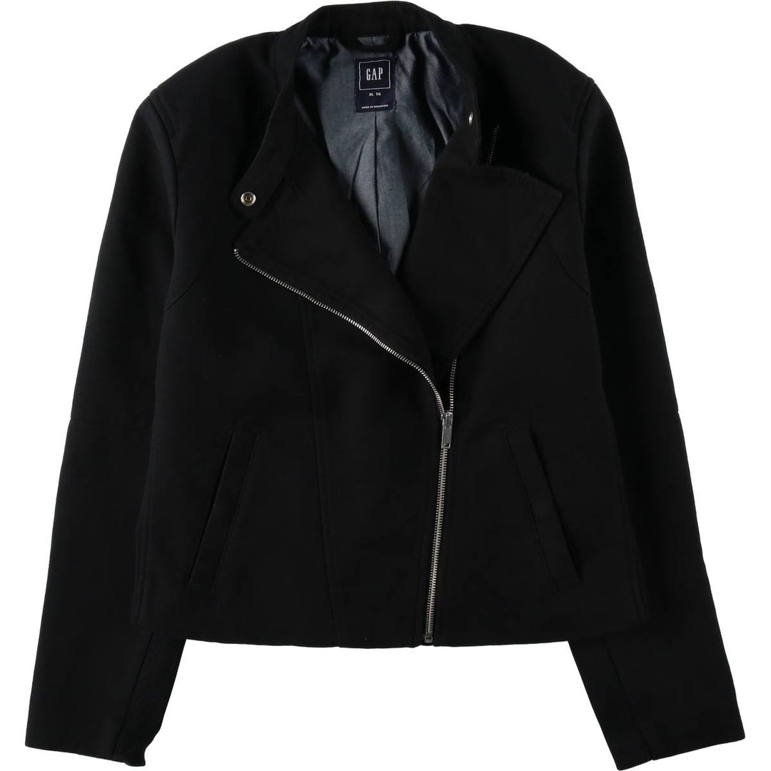 GAP Double Rider Jacket, Women's Size XL polyester black type Vintage Second Hand
