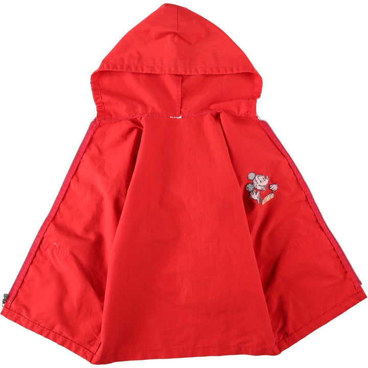 1960'S Mickey Mouse Hooded Jacket, Women's Size S (approx.), Vintage unclear red type Vintage Second Hand