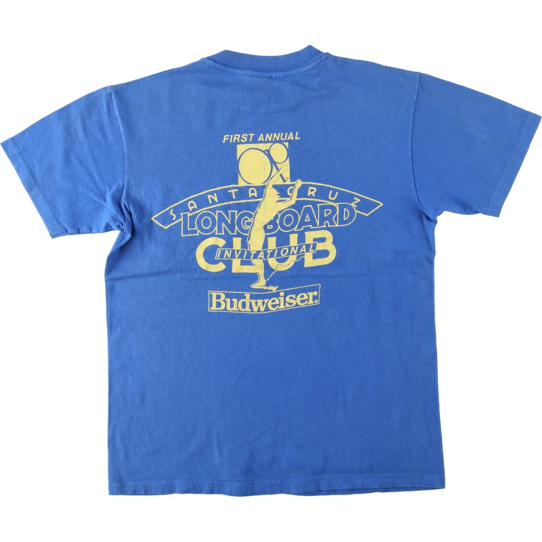 80'S Ocean Pacific Blue Tag Surf Skate T-Shirt, Made in USA, Women's Size L (Equivalent), Vintage cotton blue type Vintage Second Hand