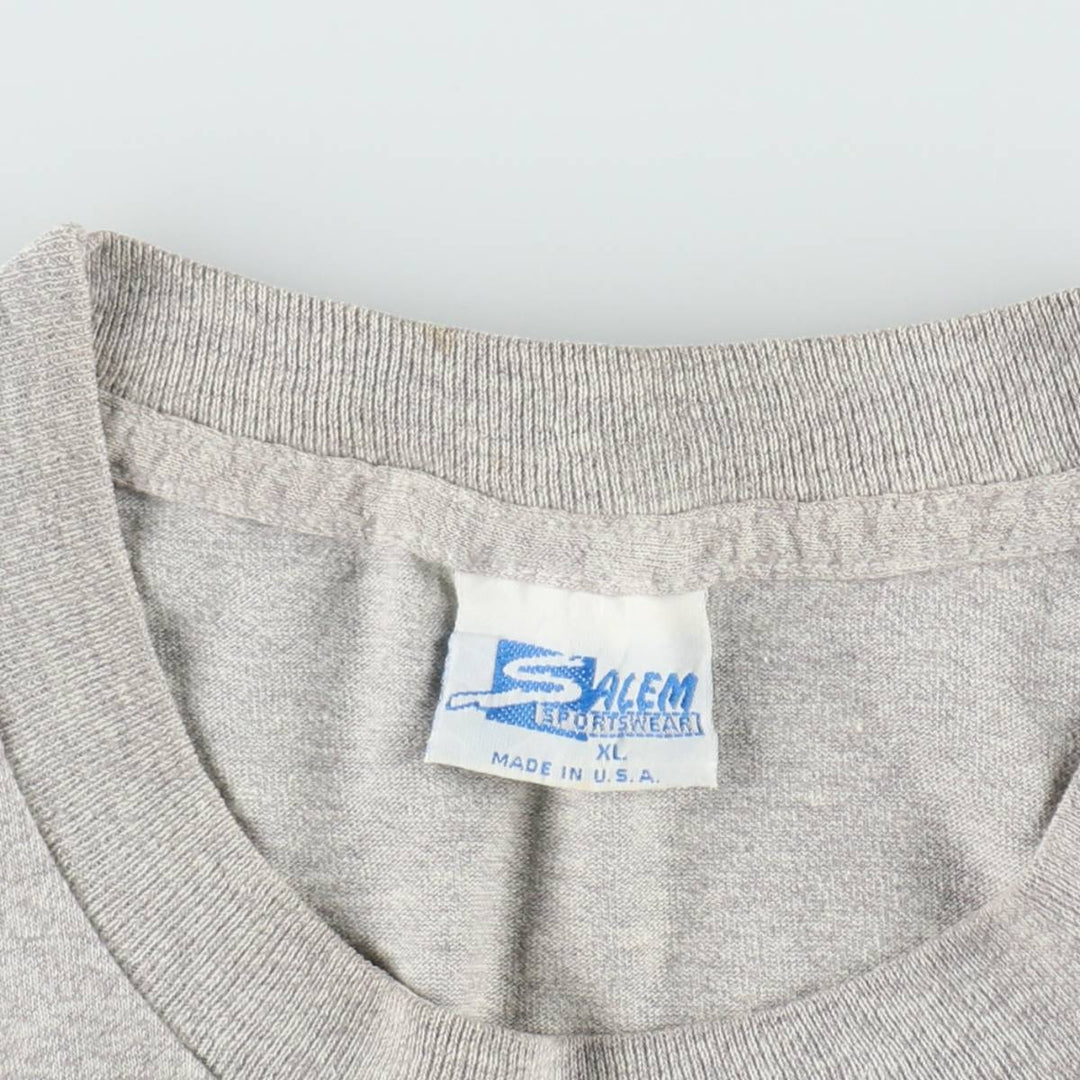 80s-90'S SALEM SPORTSWEAR NBA Detroit Pistons sports print T-shirt, Made in USA, Women's XL equivalent, Vintage cotton gray type Vintage Second Hand