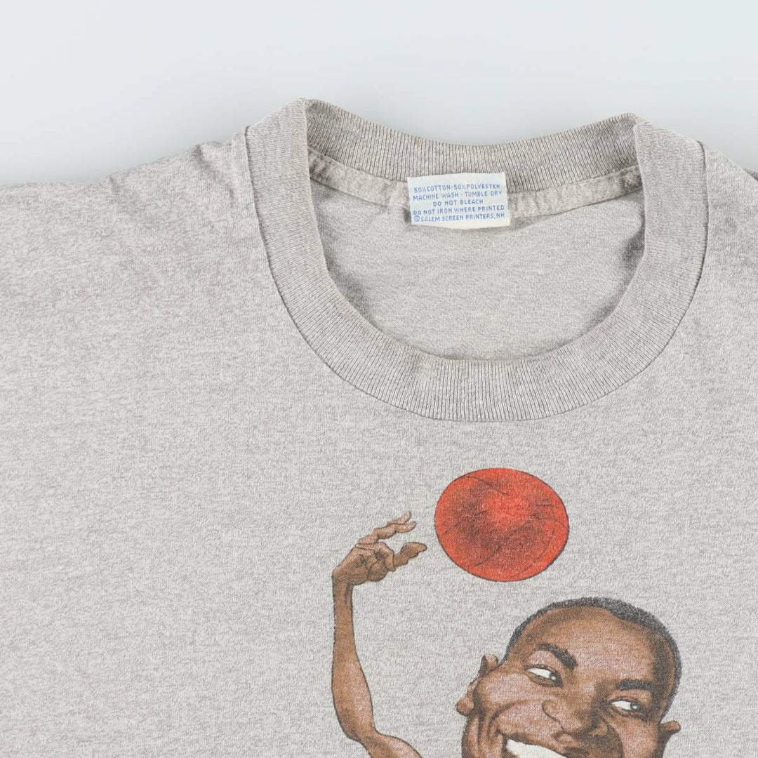 80s-90'S SALEM SPORTSWEAR NBA Detroit Pistons sports print T-shirt, Made in USA, Women's XL equivalent, Vintage cotton gray type Vintage Second Hand