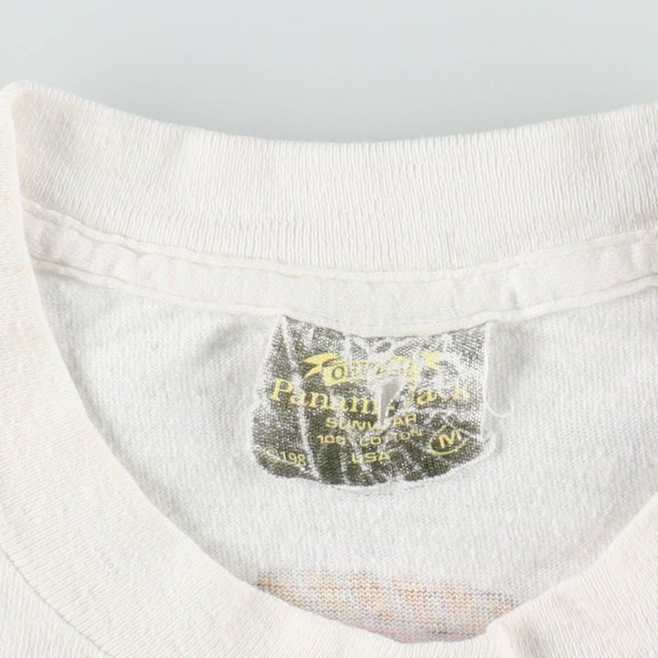 80'S Panama Jack print T-shirt, women's size M equivalent, vintage. cotton white type Vintage Second Hand