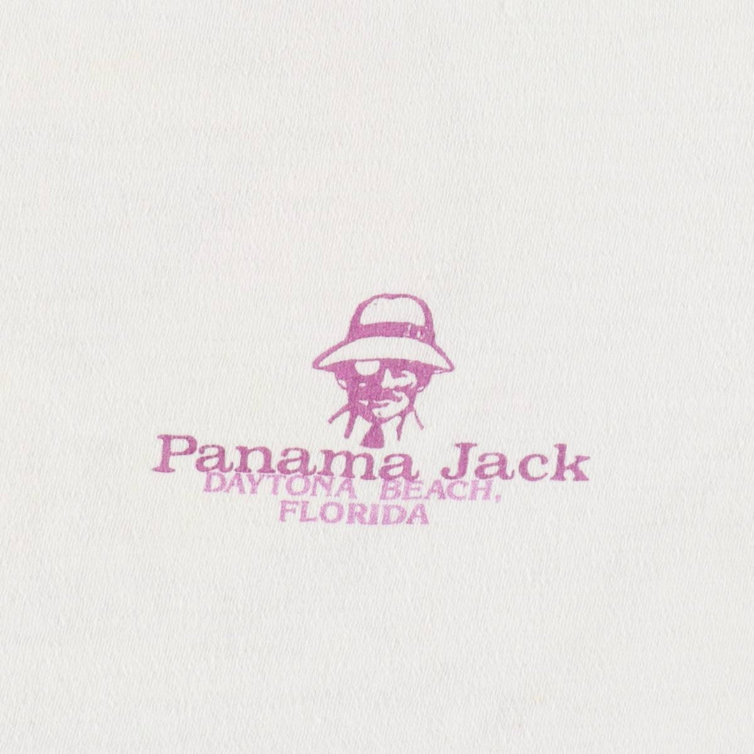 80'S Panama Jack print T-shirt, women's size M equivalent, vintage. cotton white type Vintage Second Hand