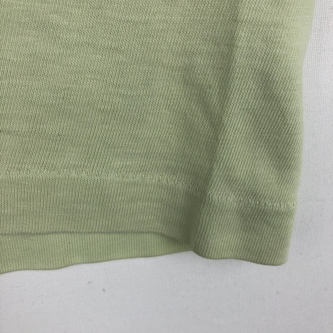 70'S Town Craft Two-Tone Print T-Shirt, Women's Size M (approx.), Vintage cotton green type yellow green Vintage Second Hand