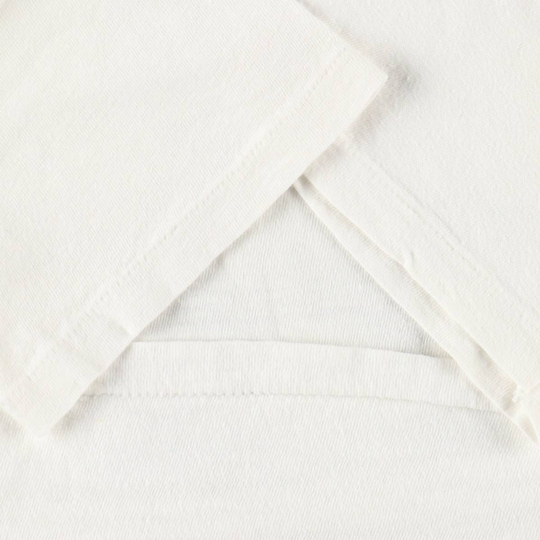 Vintage 70'S Hanes Triangle Tag Printed T-Shirt Made in USA Women's S Size cotton white type Vintage Second Hand